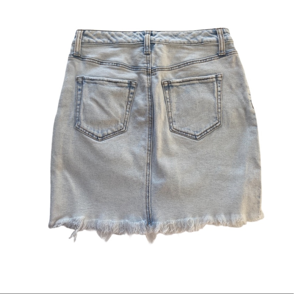 Wonderly Distressed Denim Mini Skirt - Picture 8 of 15